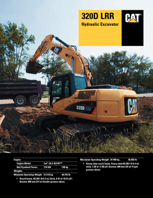 Pásová rypadla Caterpillar 320D LRR