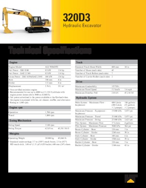 Pásová rypadla Caterpillar 320D3