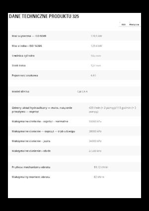 Pásová rypadla Caterpillar 325