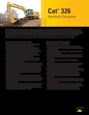 Pásová rypadla Caterpillar 326