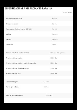 Pásová rypadla Caterpillar 326