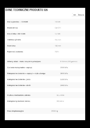 Pásová rypadla Caterpillar 326