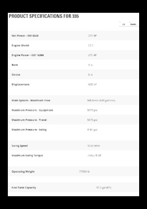 Pásová rypadla Caterpillar 335B