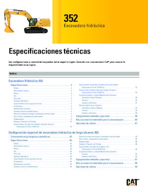 Pásová rypadla Caterpillar 352