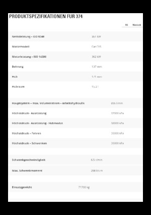 Pásová rypadla Caterpillar 374