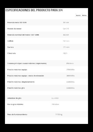 Pásová rypadla Caterpillar 374