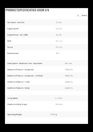 Pásová rypadla Caterpillar 374