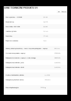 Pásová rypadla Caterpillar 374