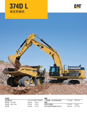 Pásová rypadla Caterpillar 374D L