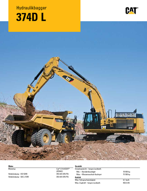 Pásová rypadla Caterpillar 374D L