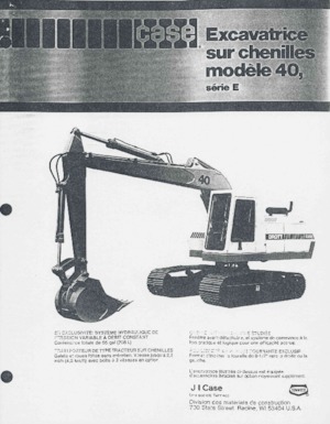Pásová rypadla Case 40E