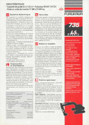 Pásová rypadla Furukawa 735 LS-tronic