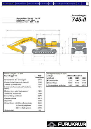 Pásová rypadla Furukawa 745-II LS