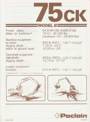 Manipulátory s materiálem Case Poclain 75CK