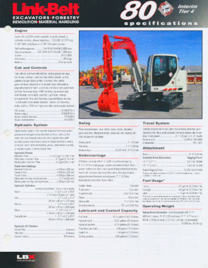 Pásová rypadla Link-Belt 80 Spin Ace