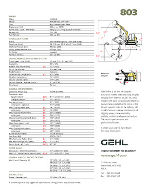 Pásová rypadla Gehl 803