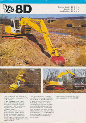 Pásová rypadla JCB 8D