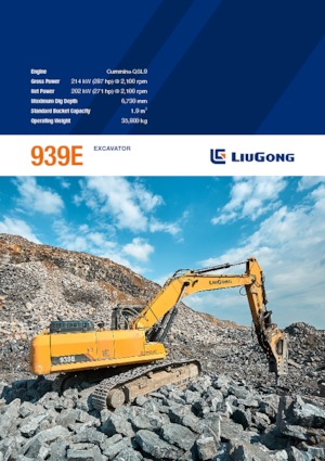 Pásová rypadla Liugong 939E 