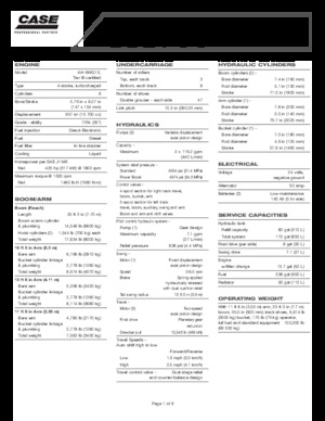 Pásová rypadla Case CX 700