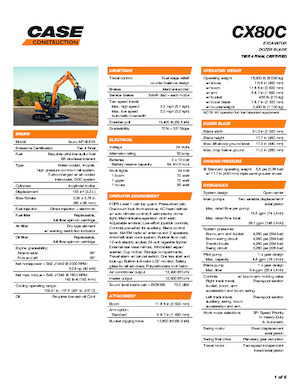 Pásová rypadla Case CX80C