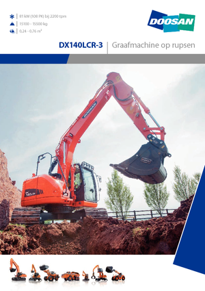 Pásová rypadla Doosan DX140LCR-3