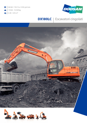 Pásová rypadla Doosan DX 180 LC