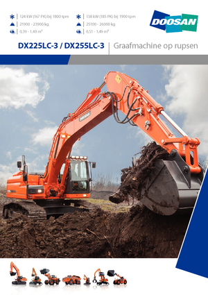 Pásová rypadla Doosan DX255NLC-3