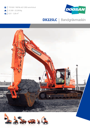 Pásová rypadla Doosan DX 225 LC