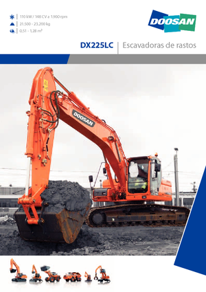 Pásová rypadla Doosan DX 225 LC