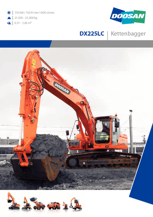 Pásová rypadla Doosan DX 225 LC