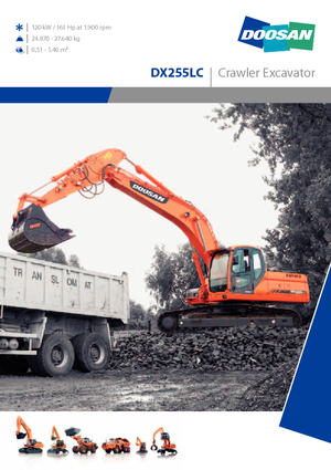 Pásová rypadla Doosan DX 255 N LC