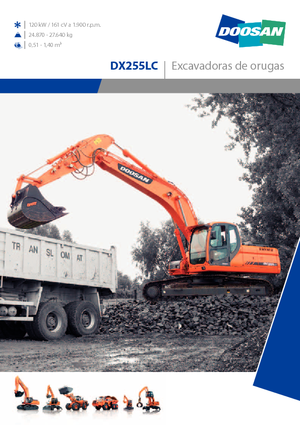 Pásová rypadla Doosan DX 255 N LC