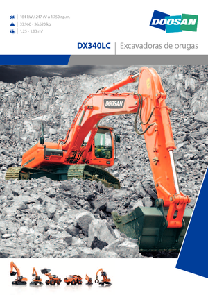 Pásová rypadla Doosan DX 340 LC