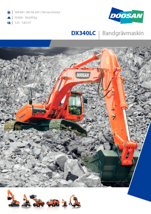 Pásová rypadla Doosan DX 340 LC