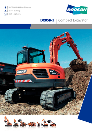 Pásová rypadla Doosan DX 85 R 3