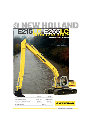 Pásová rypadla New Holland E 265 LC