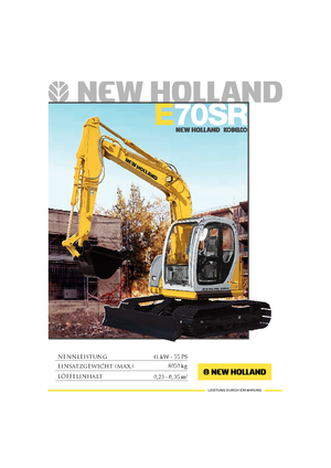 Pásová rypadla New Holland E 70 SR