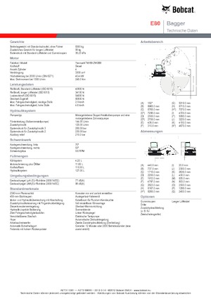 Pásová rypadla Bobcat E 80