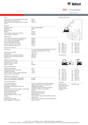 Pásová rypadla Bobcat E 80