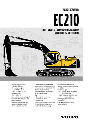 Pásová rypadla Volvo EC210LC