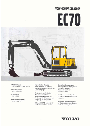 Pásová rypadla Volvo EC70