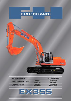 Pásová rypadla Fiat-Hitachi EX 355