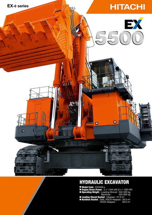 Pásová rypadla Hitachi EX 5500-6