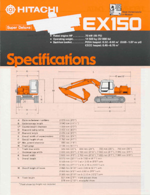 Pásová rypadla Hitachi EX150