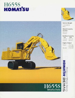 Pásová rypadla Komatsu H655S