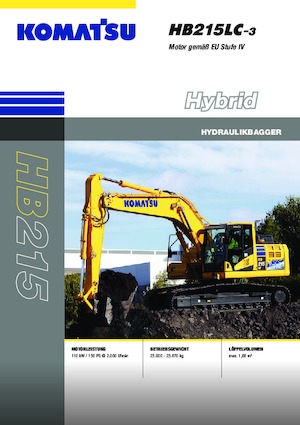Pásová rypadla Komatsu HB215LC-3