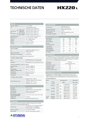 Pásová rypadla Hyundai HX220L