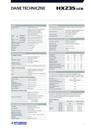 Pásová rypadla Hyundai HX235LCR