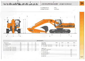 Pásová rypadla JCB JS 260 LC