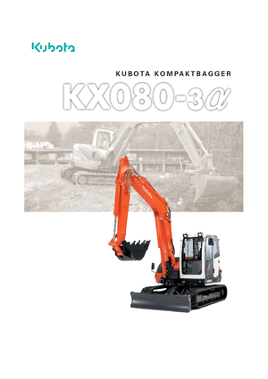Pásová rypadla Kubota KX080-3α